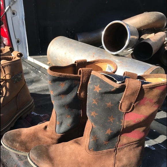 Ralph Lauren Ladies rough out leather boots NeW - Picture 3 of 8